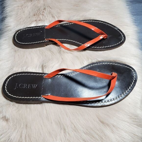 J.Crew Leather Women Flip Flop Sandal - Picture 2 of 4